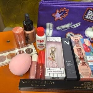 Makeup Bag with Beauty Products